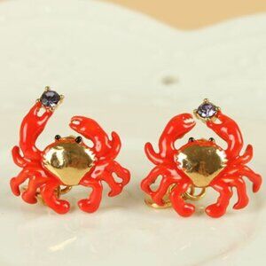 Les Nereides Sea Bottom Crab Stud Earrings